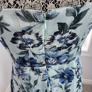 Floral Blue Wrap Dress